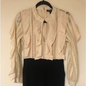 French Connection Dress - Size 4 - EUC - worn once - Cream and black